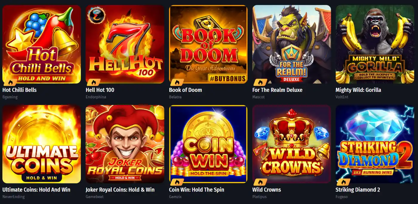 Winshark Casino Tragaperras y Proveedores